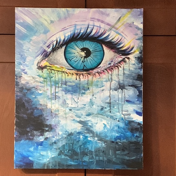 Original painting World through my Eyes painting handmade - Picture 8 of 10